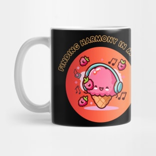 Finding Harmony in Music - Kawaii Style Music Mug